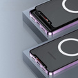 Carcasă de protecție pentru camera foto pentru Samsung Galaxy S23 FE, CamShield MagSafe, transparent / violet