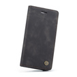 Husa CASEME pentru iPhone 7/8/SE 2020/SE 2022, Leather Wallet Case, negru