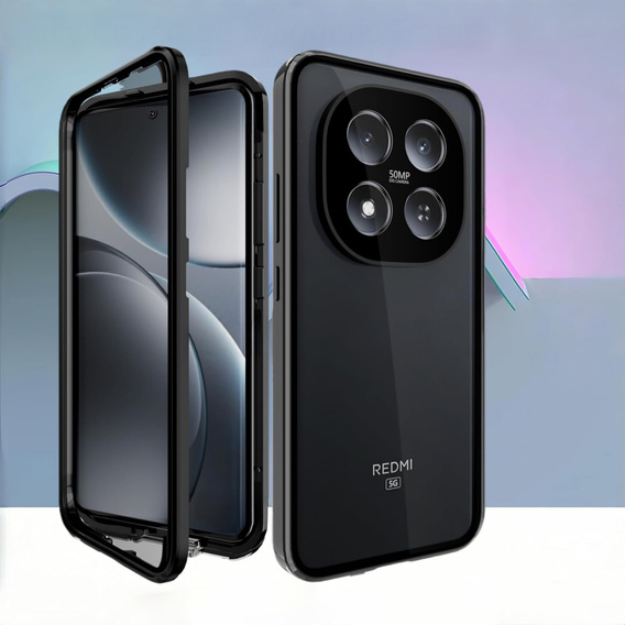 Husă magnetică dublă din sticlă pentru Xiaomi Redmi Note 15 5G / Poco M8 5G