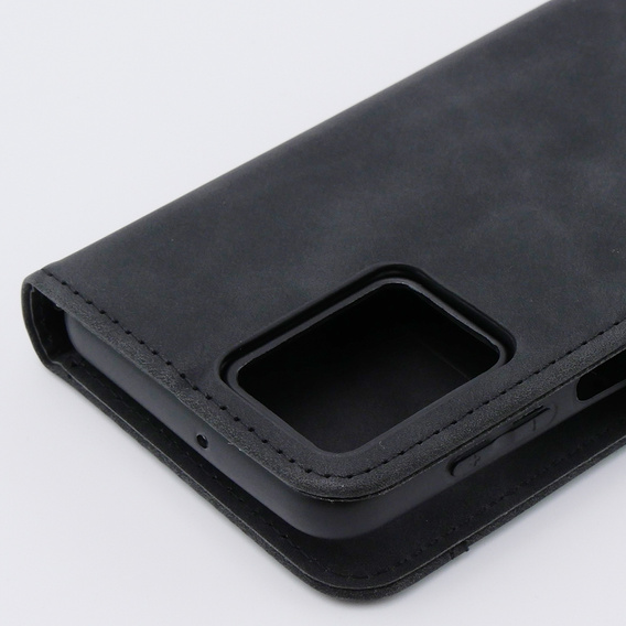 Cu clapetă pentru Motorola Moto G54 5G, Card Slot, negru