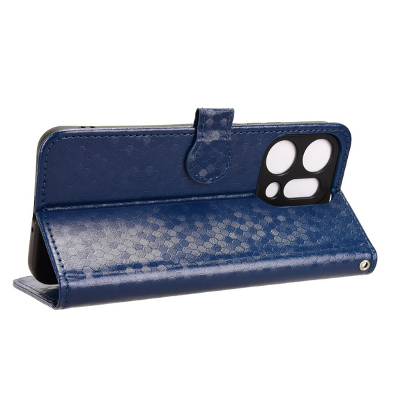 Husă cu clapetă pentru Oppo Reno 14, Wallet Rhombus, albastru