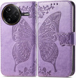 Cu clapetă pentru Xiaomi Poco F7 Pro, Butterfly, violet