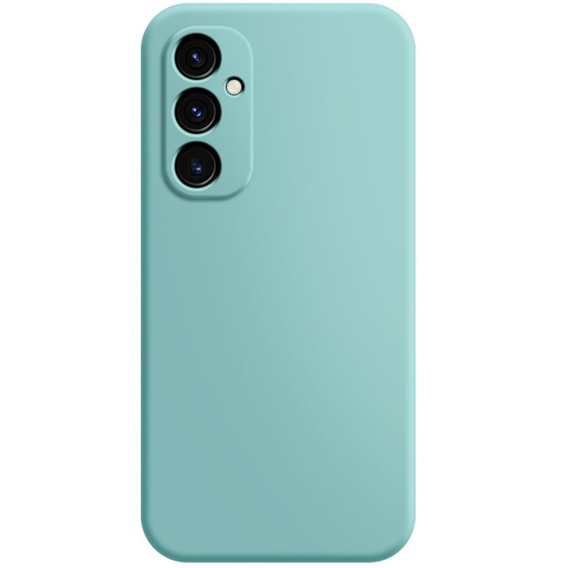 Carcasa pentru Samsung Galaxy A25 5G, Silicone Lite, caz albastru + sticlă 9H
