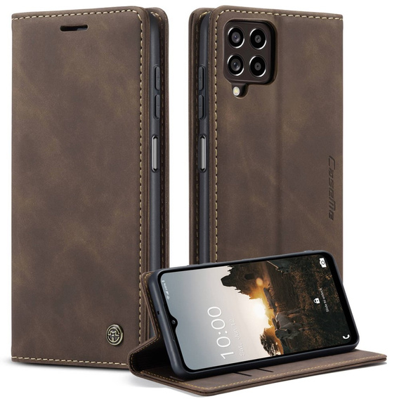 Husa CASEME pentru Samsung Galaxy M33 5G, Leather Wallet Case, maro