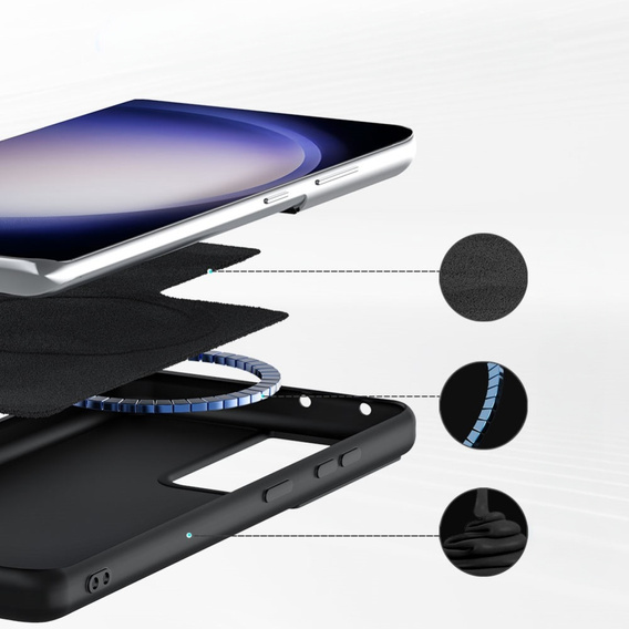 Huse pentru Samsung Galaxy S24 Ultra, Silicone MagSafe, negru