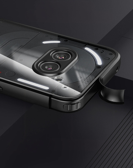 Carcasă pentru Nothing Phone 2a / 2a Plus, Fusion Hybrid, cu protecție pentru camera foto, transparent / negru