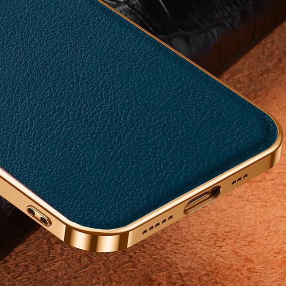 Huse pentru iPhone 13, Cowhide Leather, verde