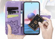 Cu clapetă pentru Oppo A40 / Oppo A40m, Butterfly, violet