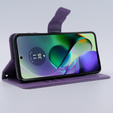 Cu clapetă pentru Motorola Moto G54 5G, Butterfly, violet