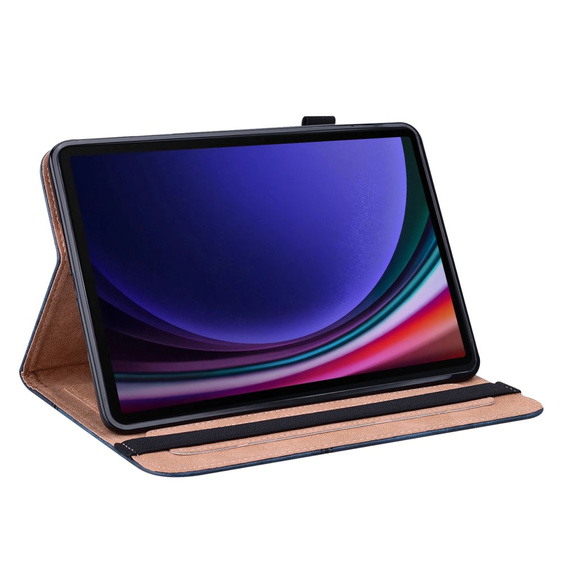 Husă pentru Samsung Galaxy Tab S10 Lite / S10 FE / S9 FE / S9, Classic, cu spațiu pentru stylus, albastru