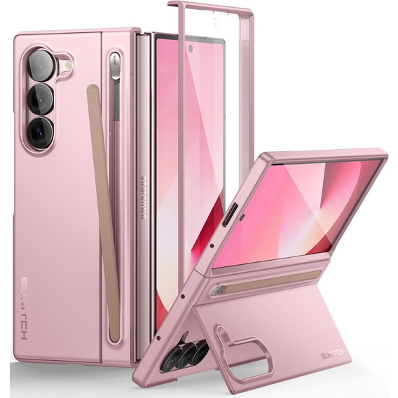 Huse pentru Samsung Galaxy Z Fold 6, Suritch Full Body, roz