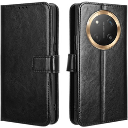 Cu clapetă pentru Honor Magic 7 Lite, Crazy Horse Wallet, negru