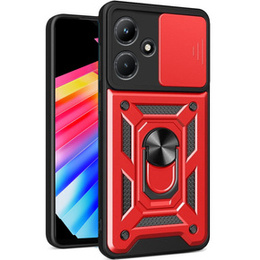 Husă blindată pentru Infinix Hot 30i, CamShield Slide, roșu