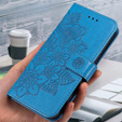 Cu clapetă pentru Samsung Galaxy A54 5G, Mandala Flower, albastru