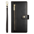 Cu clapetă pentru Oppo Reno 13 Pro 5G, Wallet Zipper Pocket, negru