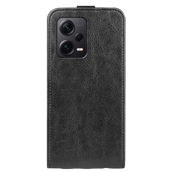 Cu clapetă pentru Xiaomi Redmi Note 12 Pro+ 5G, Flip, negru