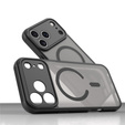 Husă mată pentru iPhone 17 Pro Max, pentru MagSafe, cu protecție pentru cameră, negru