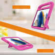 Husa pentru copii pentru Samsung Galaxy Tab A11 Plus / A9 Plus, Husa pentru copii cu mâner, roz