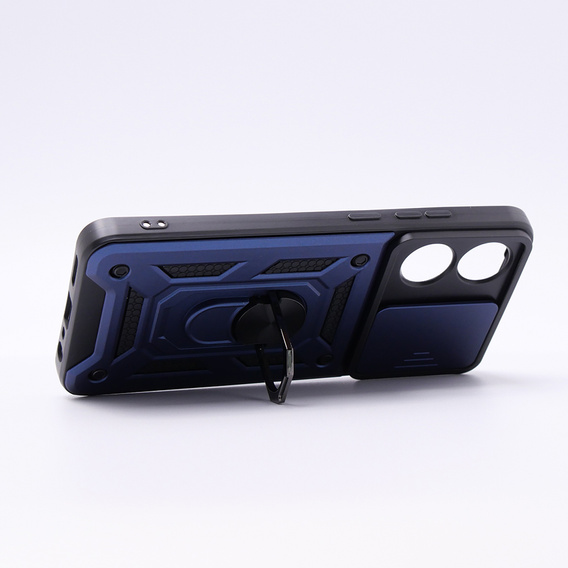 Husă blindată pentru Oppo A78 4G, CamShield Slide, albastru