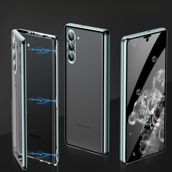 Husa pentru Samsung Galaxy S23, Magnetic Dual Glass, verde
