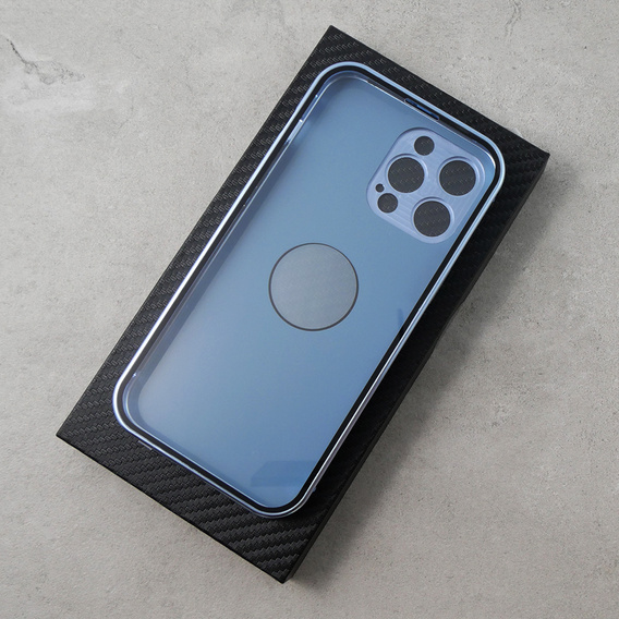 Husă pentru iPhone 13 Pro Max, Dual Glass, pentru Magsafe, albastru