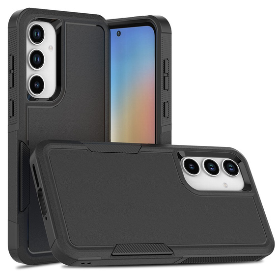 Husa blindată pentru Samsung Galaxy A56 5G, Dual Shockproof, negru