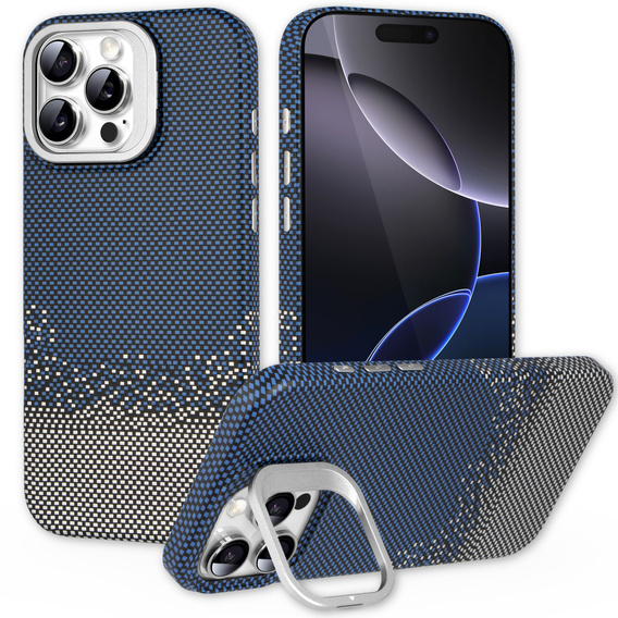 Carcasă pentru iPhone 16 Pro, cadru Kickstand, pentru MagSafe, Sand Blue