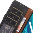 Cu clapetă pentru Motorola Moto G72 4G, KHAZNEH RFID, Dual Color, negru