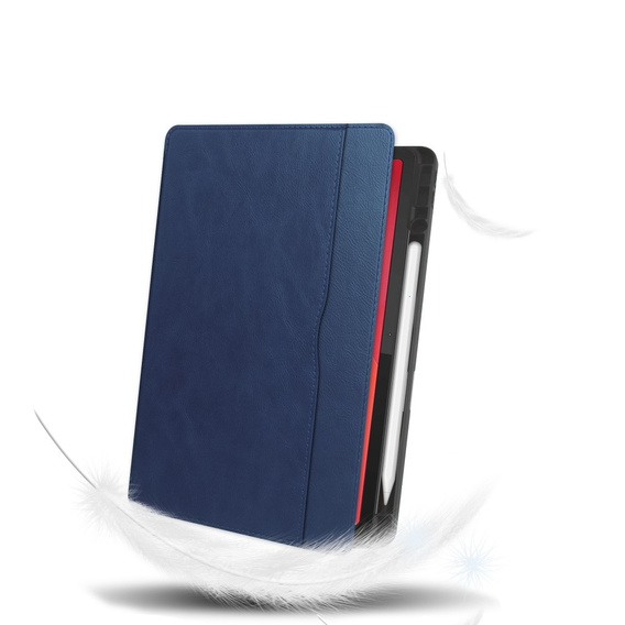 Husă pentru Lenovo Tab M11, Business Card and Pen Slot, albastru