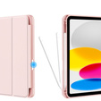 Carcasă pentru iPad 10.9 2022 10 Gen, Smart Pencil, cu suport pentru stylus, roz