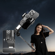Blavec Selfie Stick Aluminium Fusion P07 cu MagSafe, lumini LED și telecomandă