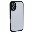 Husa pentru iPhone 16, Magnetic Dual Glass, negru