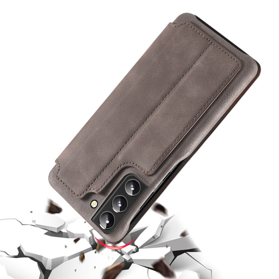 Cu clapetă pentru Samsung Galaxy S22+ Plus 5G, LC.IMEEKE, cafea