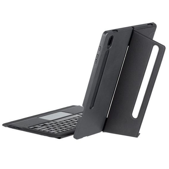 Husă cu tastatură bluetooth iluminată pentru Samsung Galaxy S9+ / S9 FE+ / S10+ Plus, negru