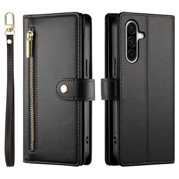Wallet Zipper Pocket flip caz pentru Samsung Galaxy A17 5G, Wallet Zipper Pocket, negru