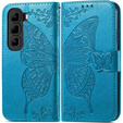 Cu clapetă pentru Infinix Hot 50 4G, Butterfly, albastru