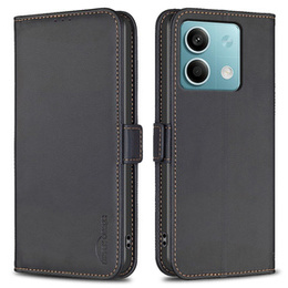 Husa cu clapetă pentru Xiaomi Redmi Note 13 5G, BINFEN Wallet, negru