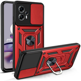 Husă blindată pentru Motorola Moto G13 / G23, CamShield Slide, roșu