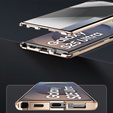 Husa pentru Samsung Galaxy S25 Ultra, Magnetic Dual Glass, de aur