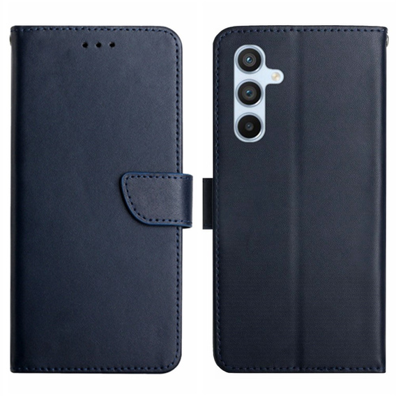 Cu clapetă pentru Samsung Galaxy A35 5G, Split Leather Wallet, albastru