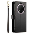 Cu clapetă pentru Honor Magic 7 Lite, Wallet Zipper Pocket, negru