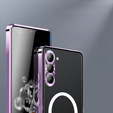 Carcasă de protecție pentru camera foto pentru Samsung Galaxy S23 Plus, CamShield MagSafe, transparent / violet