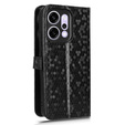 Husă cu clapetă pentru Oppo Reno 14, Wallet Rhombus, negru