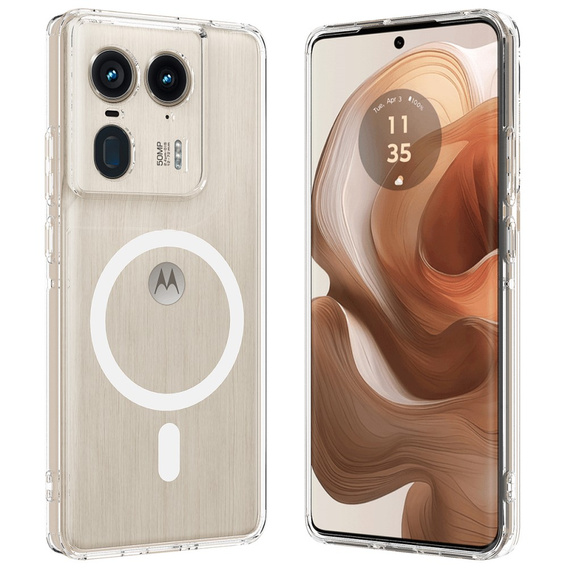 Husă pentru Motorola Edge 50 Ultra, Fusion Hybrid Case, pentru MagSafe, transparentă