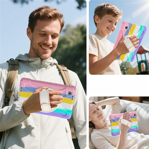 Husă blindată cu suport și curea de umăr pentru Lenovo Tab One