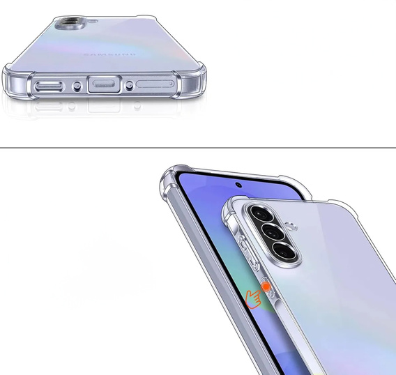 Carcasă pentru Samsung Galaxy A36, Erbord Dropproof, transparentă + Sticlă