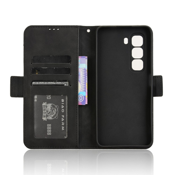 Cu clapetă pentru Infinix Hot 50 Pro 4G, Card Slot, negru