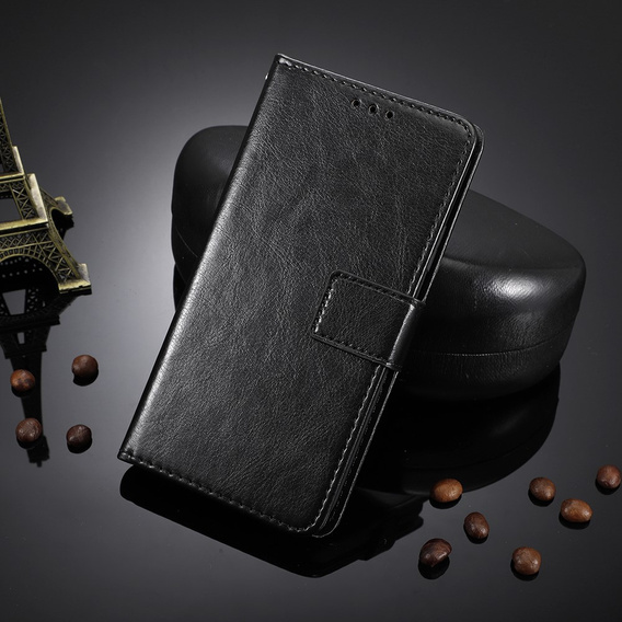 Cu clapetă pentru Honor 400 Lite, Crazy Horse Wallet, negru