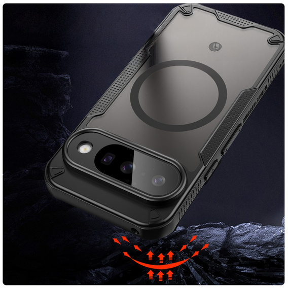 Carcasă blindată pentru Google Pixel 10 Pro XL, pentru MagSafe, mată, neagră