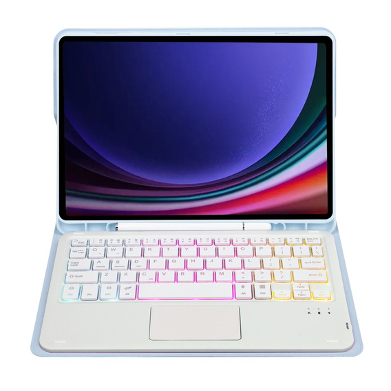 Carcasă + tastatură Samsung Galaxy Tab S9 FE X510 / X516, with touchpad, caz albastru